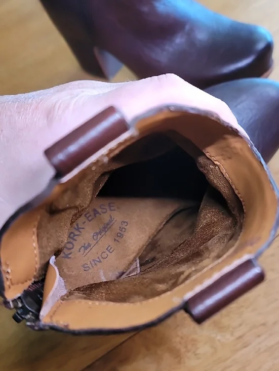 Kork-Ease Women's Specter Leather Booties in Brown - Picture 7 of 7